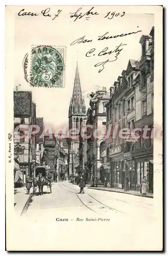 Cartes postales Caen rue Saint Pierre