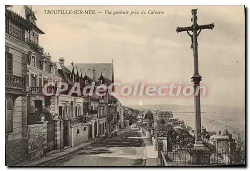 Cartes postales Trouville sur Mer vue generale prise du Calvaire