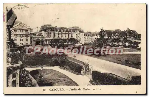 Cartes postales Cabourg jardin du casino