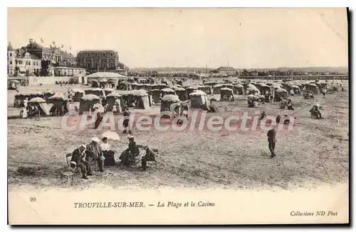 Cartes postales Trouville sur Mer la plage et le casino