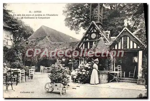 Cartes postales Dives un coin des cours et jardins de l'Hostellerie de Guillaume le Conquerant