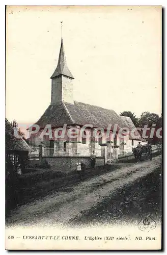 Ansichtskarte AK Lessart et le Chene l'eglise XII siecle