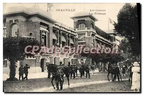 Cartes postales Deauville les Courses les Tribunes