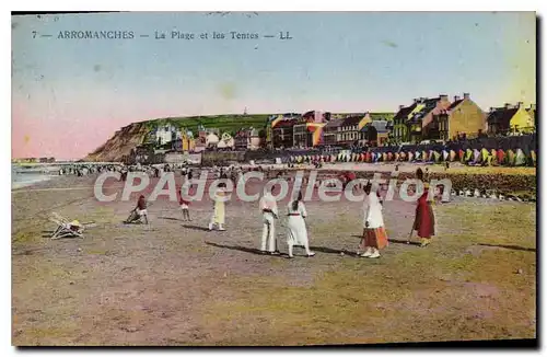 Cartes postales Arromanches la Plage et les Tentes