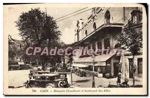 Cartes postales Caen Brasserie Chandivert et Boulevard des Allies