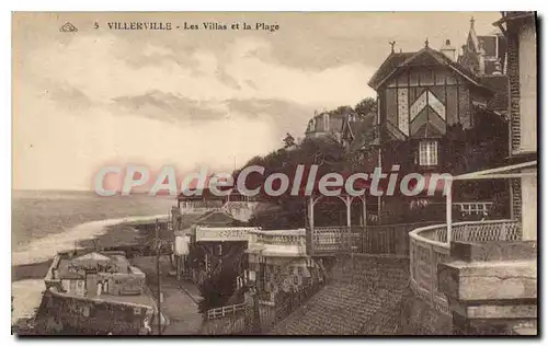 Ansichtskarte AK Villerville les Villas et la plage