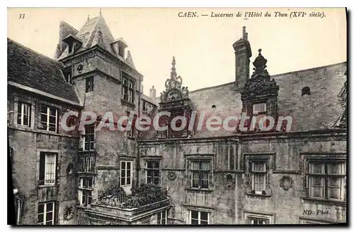 Ansichtskarte AK Caen Lucarnes de l'hotel du Than XVI siecle