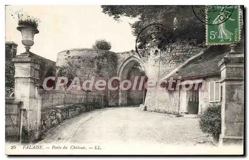 Cartes postales Falaise porte du chateau