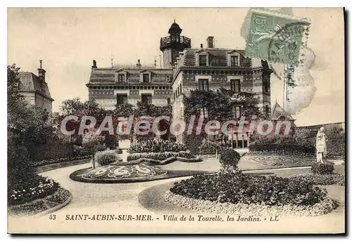 Cartes postales Saint Aubin sur mer villa de la Tourelle les jardins