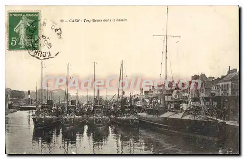 Cartes postales Caen Tropilleurs dans le Bassin