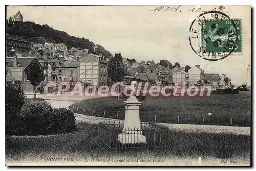 Cartes postales Honfleur le Buillevard Carnal et la Cote de Grace