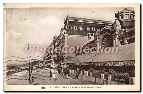 Cartes postales Cabourg le casino et le grand hotel