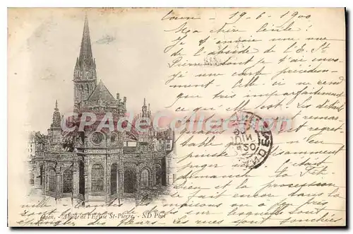 Cartes postales Caen Abside de l'eglise St Pierre