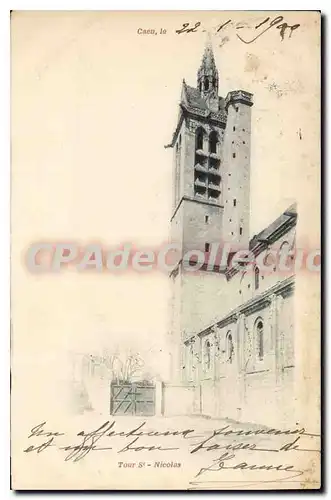 Cartes postales Caen tour St Nicolas