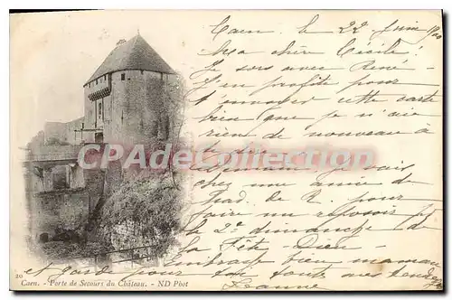 Cartes postales Caen Porte de Secours du chateau