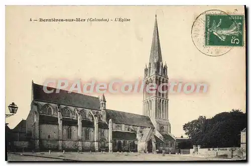 Cartes postales Bernieres sur mer Calvados l'eglise