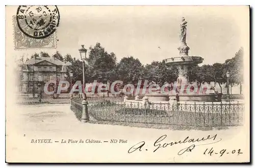 Cartes postales Bayeux la place du chateau