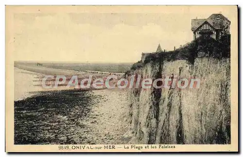 Cartes postales Onival sur mer la plage et les Falaises