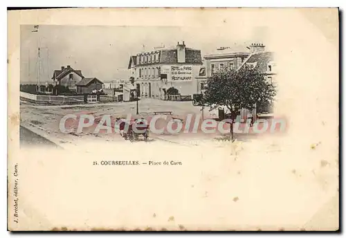 Cartes postales Courseulles place de Caen