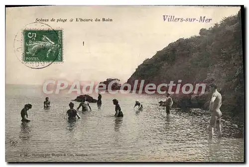 Cartes postales Scenes de plage l'heure du Bain Villers sur Mer