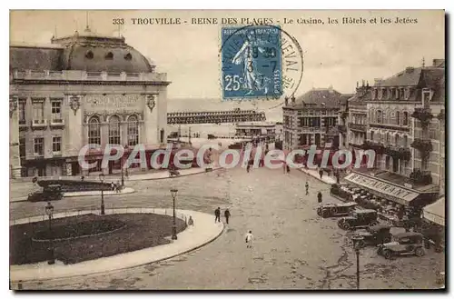 Ansichtskarte AK Trouville Reine des Plages le Casino les hotels et les Jetees