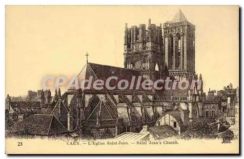 Cartes postales Caen l'eglise Saint Jean