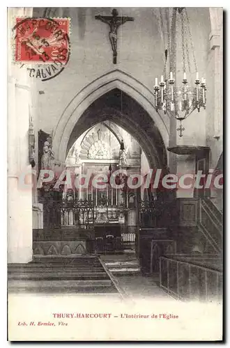 Ansichtskarte AK Thury Harcourt l'interieur de l'eglise