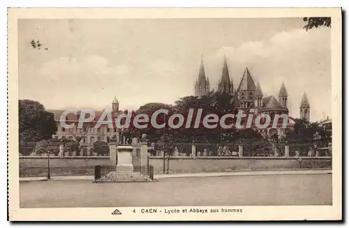 Cartes postales Caen lycee et Abbaye aux hommes