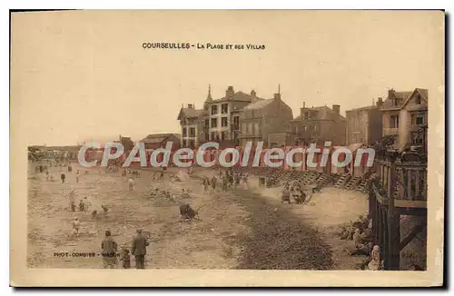 Cartes postales Courseulles la plage et ses Villas