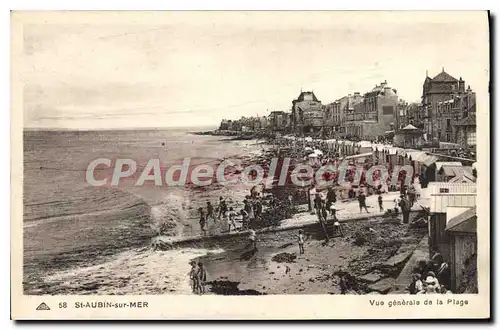 Ansichtskarte AK St Aubin sur Mer vue generale de la plage