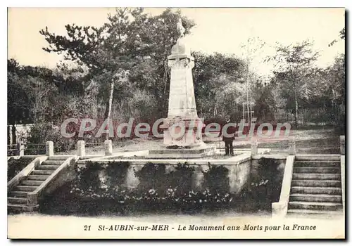 Cartes postales St Aubin sur mer le Monument aux Morts pour la France