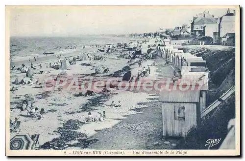 Cartes postales Lion sur Mer Calvados vue d'ensemble de la plage