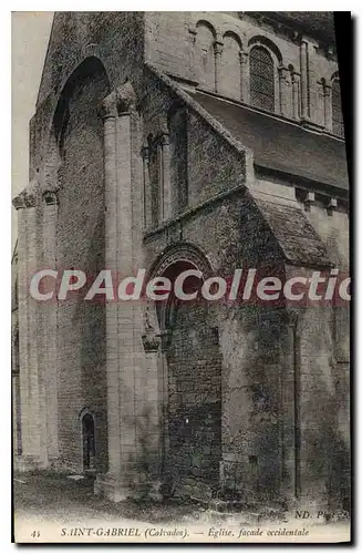Ansichtskarte AK Saint Gabriel Calvados Eglise facade occidentale