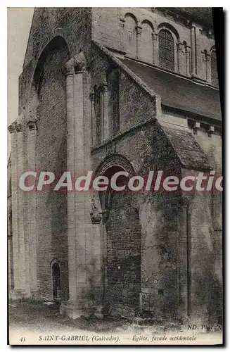 Cartes postales Saint Gabriel Calvados Eglise facade occidentale