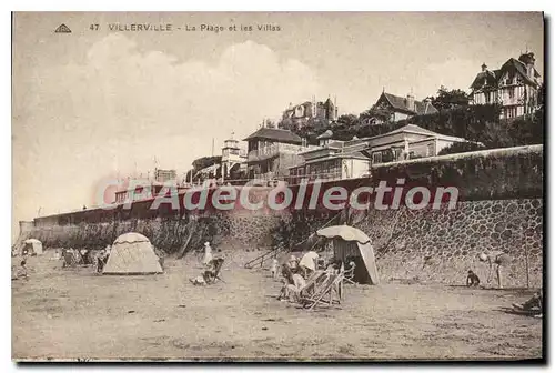 Cartes postales Villerville la plage et les Villas