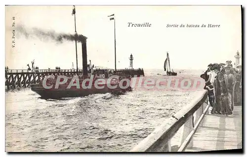 Ansichtskarte AK Trouville sortie du bateau du Havre