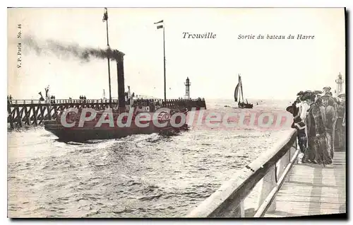 Cartes postales Trouville sortie du bateau du Havre