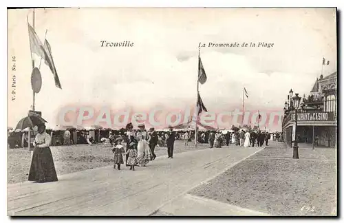 Cartes postales Trouville la Promenade de la plage