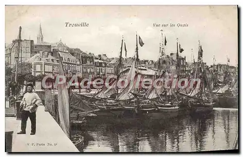 Cartes postales Trouville vue sur les Quais