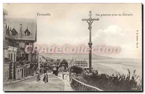 Ansichtskarte AK Trouville vue generale prise du Calvaire