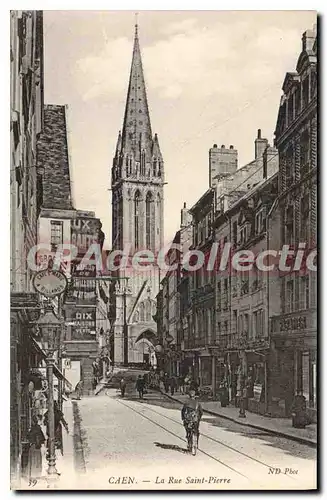 Cartes postales Caen la rue Saint Pierre