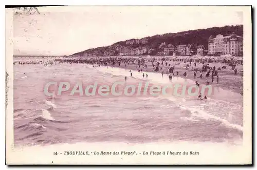 Cartes postales Trouville la Reine des plages la plage a l'heure du Bain