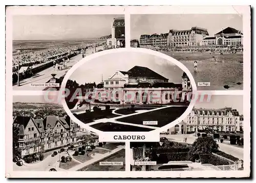 Cartes postales moderne Cabourg Feripective de la plage La plage Normandy hotel la Grand hotel