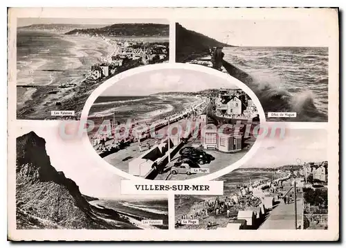 Cartes postales moderne Villers sur Mer les Falaises Effet du Vague La plage Les Falaises la plage