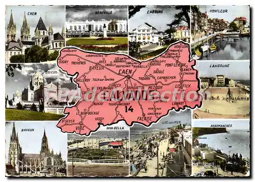 Cartes postales moderne Caen Calvados caen Deauville Cabourg Honfleur Lisieux Langrune Bayeux Riva Bella Luc sur Mer Ar