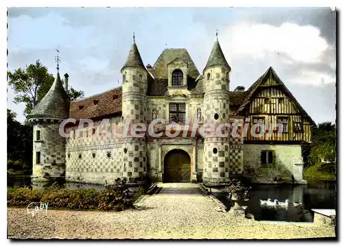 Cartes postales moderne manoir Normand Saint Germain de Livet le chateau XVI la Facade