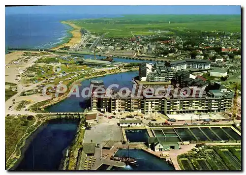 Moderne Karte Courseulles sur Mer Calvados vue generale aerienne