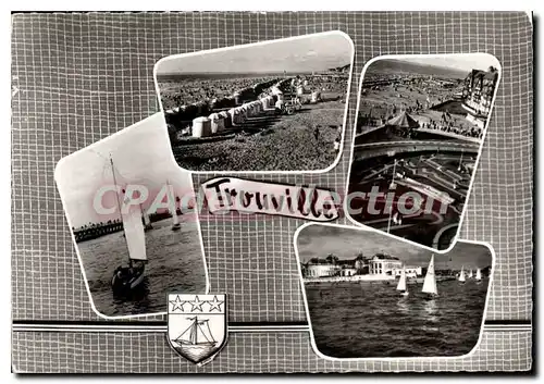 Cartes postales moderne Trouville Calvados la Reine des plages les Voiliers la plage le golf miniature et la plage le c