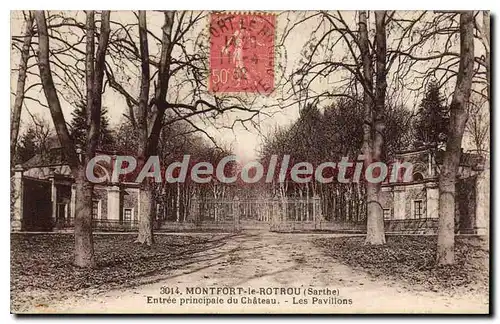 Ansichtskarte AK Montfort le Rotrou Sarthe entree principal du chateau les Pavillons