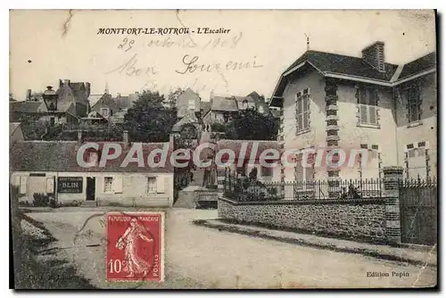 Cartes postales Montfort le Rotrou l'escalier